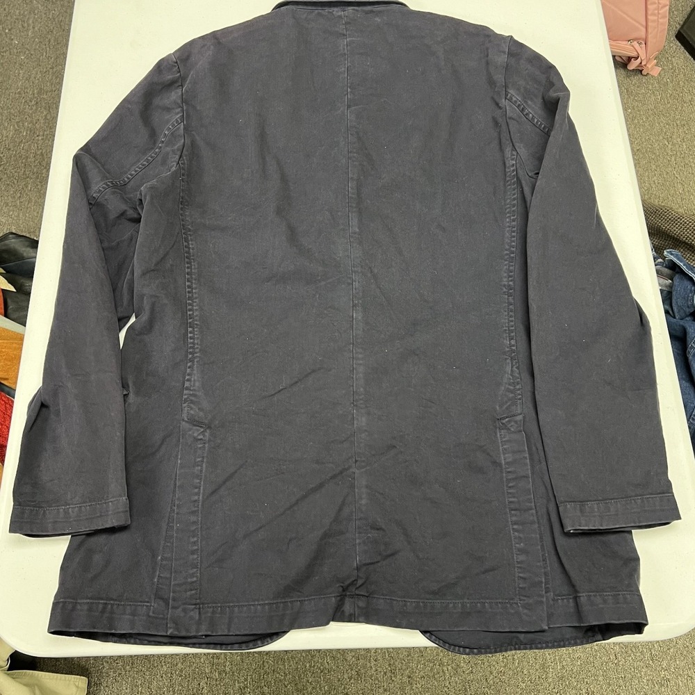 Polo Ralph Lauren Blazer Mens M Navy Blue Crest Patch Cotton Twill Sport Coat - Picture 6 of 8